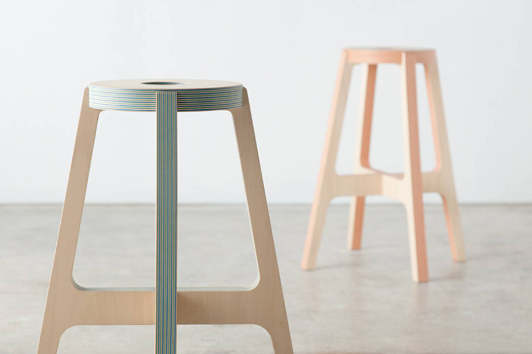 Paper-Wood STOOL, DRILL DESIGN Co., Ltd. DRILL DESIGN Co., Ltd. ミニマルな 家 家庭用品