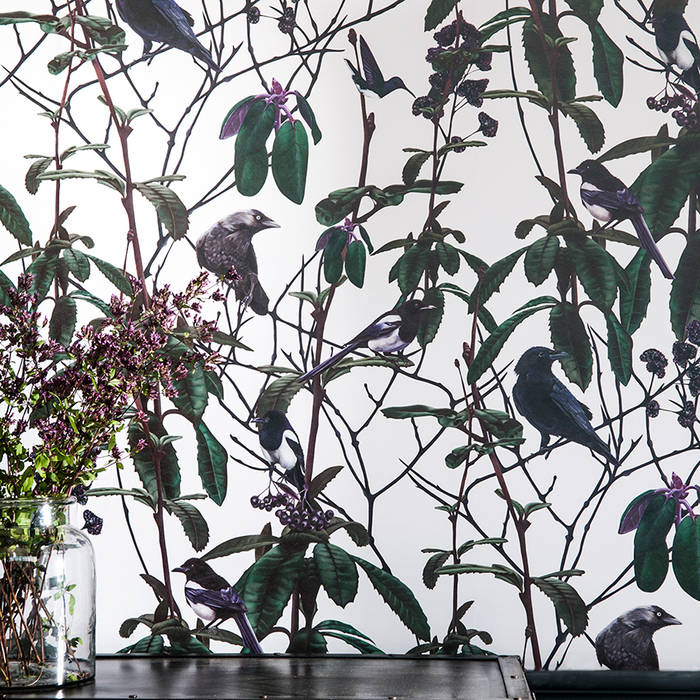 Folia Birds Wallpaper, Witch and Watchman Witch and Watchman Eclectic style walls & floors Wallpaper