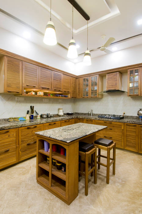 classic kitchen artha interiors private limited Classic style kitchen Table,Furniture,Wood,Kitchen,Lighting,Interior design,Floor,Cabinetry,Wood stain,Flooring