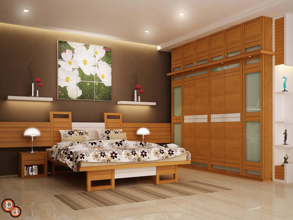 Bedroom Interiors -Khanna residence Preetham Interior Designer Bedroom