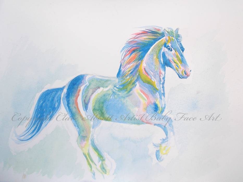 Galloping Rainbows Baby Face Art Other spaces Pictures & paintings