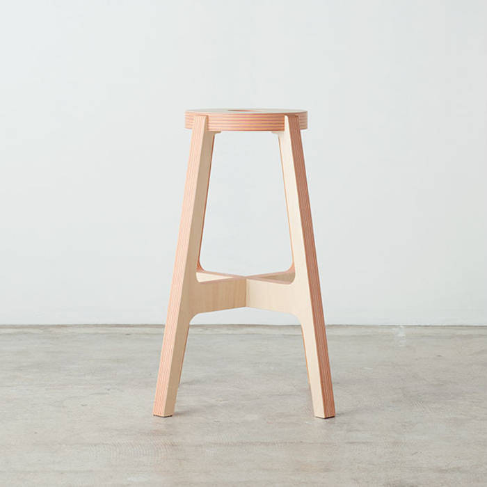 Paper-Wood STOOL, DRILL DESIGN Co., Ltd. DRILL DESIGN Co., Ltd. ミニマルな 家 家庭用品