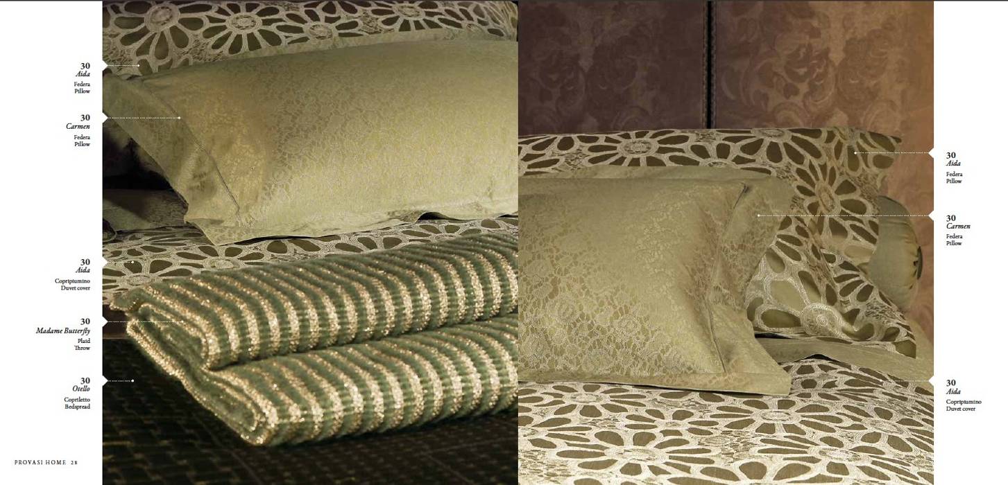 Home Collection by Provasi, Scultura & Design S.r.l. Scultura & Design S.r.l. Bedroom Textiles