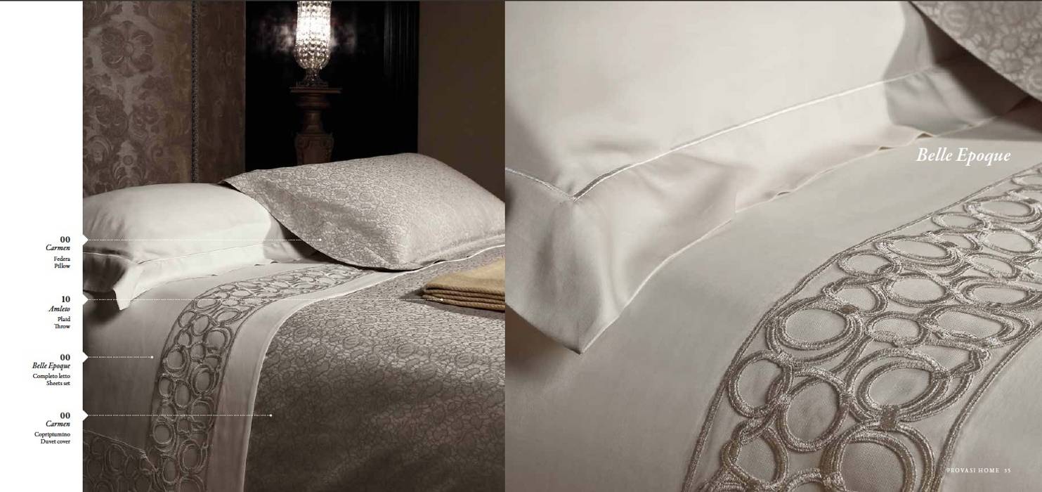 Home Collection by Provasi, Scultura & Design S.r.l. Scultura & Design S.r.l. Camera da letto Tessili