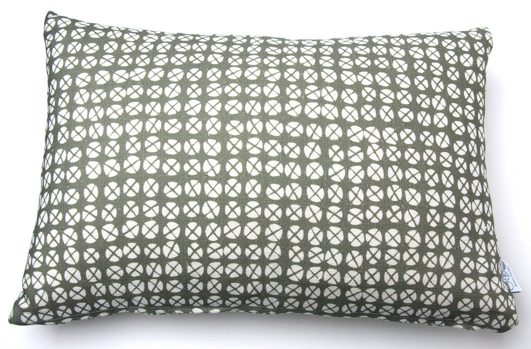 Plot to Plate XO oblong cushion by Kate Farley Kate Farley Modern living room Accessories & decoration