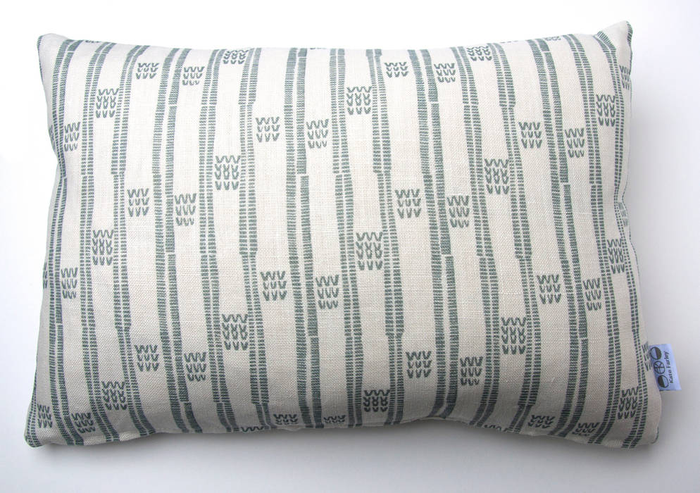 Plot to Plate VVV oblong cushion by Kate Farley Kate Farley Modern living room Accessories & decoration