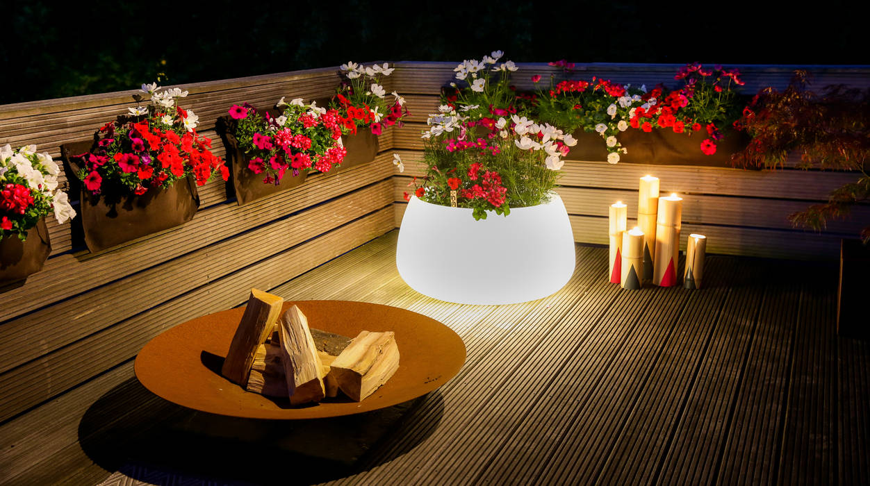 Dachterrasse in Hamburg, 30qm, DIE BALKONGESTALTER DIE BALKONGESTALTER Varandas, alpendres e terraços modernos Acessórios e decoração