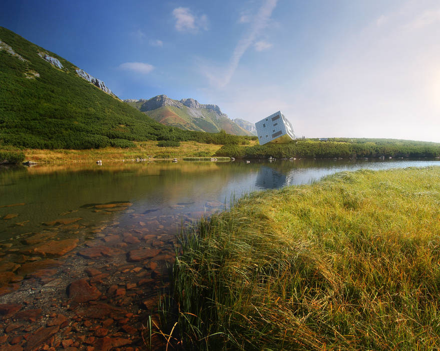 SUSTAINABLE PASSIVE MOUNTAIN HUT IN THE HIGH TATRAS, ATELIER 8000 ATELIER 8000 Modern houses