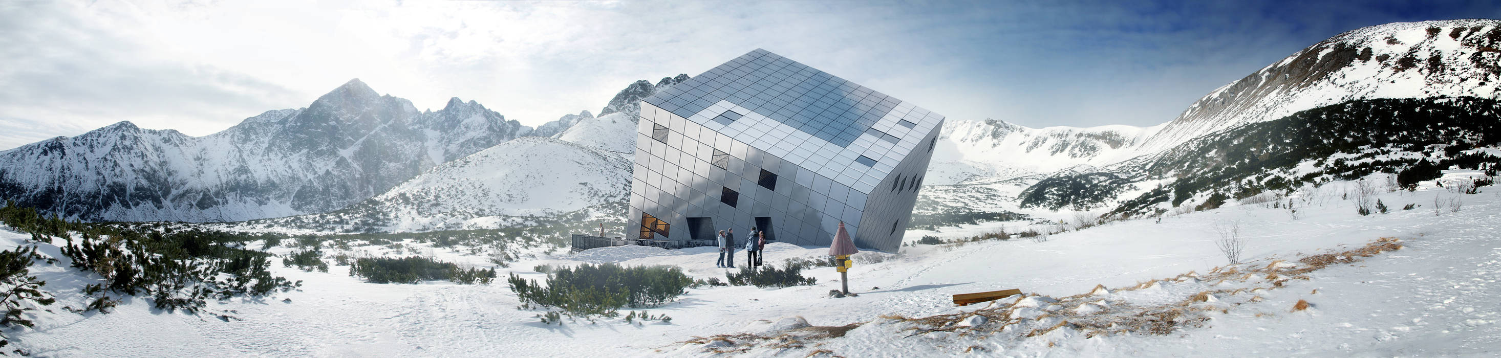 SUSTAINABLE PASSIVE MOUNTAIN HUT IN THE HIGH TATRAS, ATELIER 8000 ATELIER 8000 Modern houses