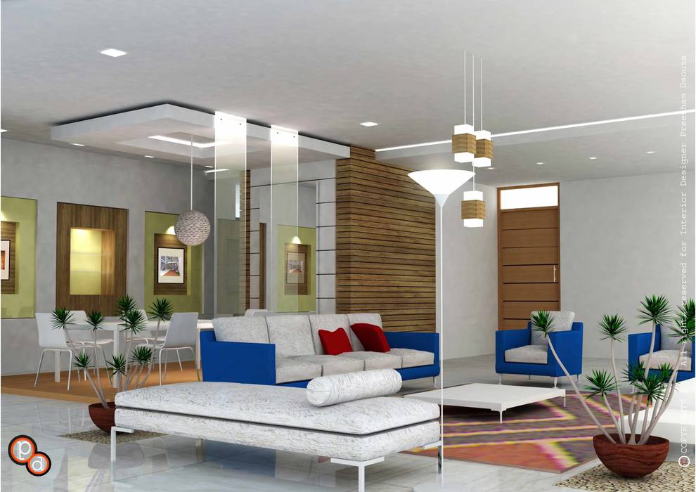 Living spaces, Preetham Interior Designer Preetham Interior Designer Modern Oturma Odası