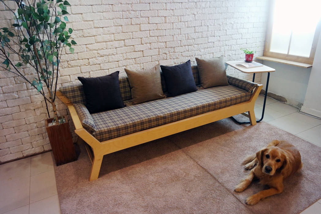 N.E fabric bench, Design-namu Design-namu 스칸디나비아 거실 소파 & 안락 의자