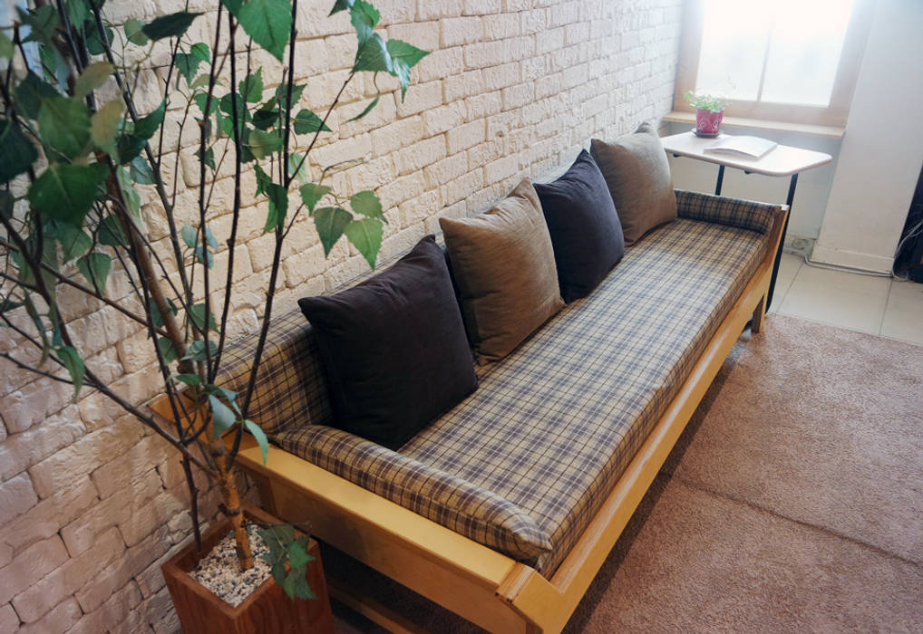 N.E fabric bench, Design-namu Design-namu 스칸디나비아 거실 소파 & 안락 의자