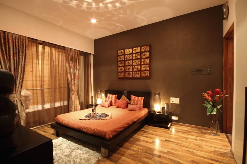 Earthy Brown Master Bedroom Design Shahen Mistry Architects Modern Houses Homify