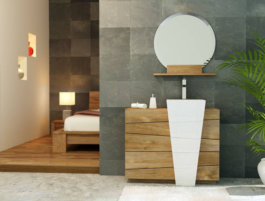 homify Baños de estilo asiático Lavabos