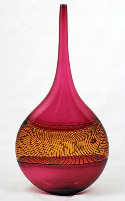 Tall Longitudinal Vase by Bob Crooks at Riverside Art and Glass Riverside Art and Glass, Contemporary Gallery Other spaces Other artistic objects