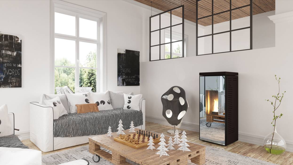 Stufe a pellet Skia Design, MaisonFire MaisonFire Wohnzimmer Kamin und Zubehör