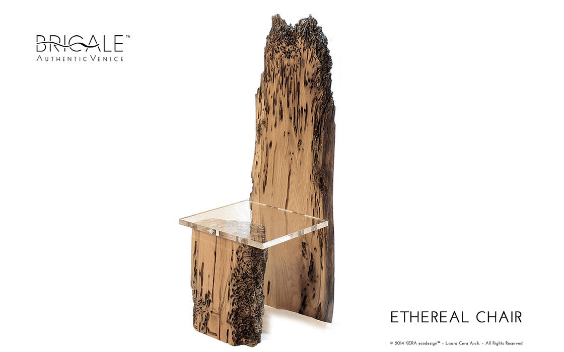 ETHEREAL Arch. Laura Cera | KERA ecodesign Гостиная в стиле модерн Дерево Эффект древесины Табуреты и стулья