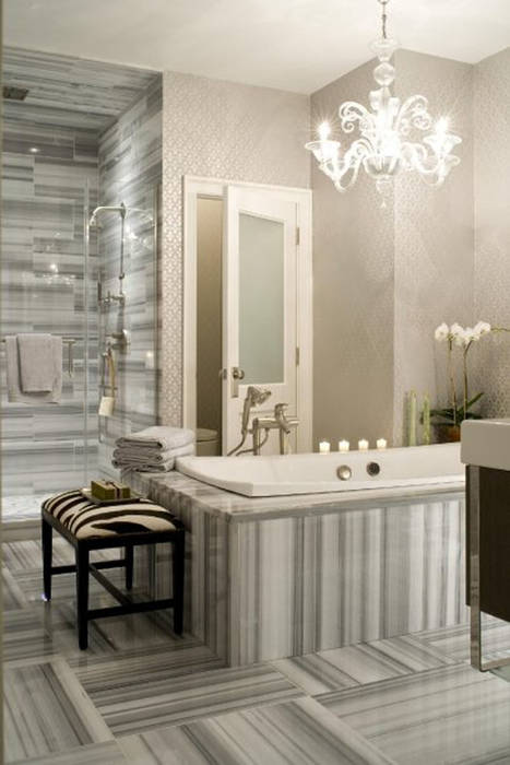Interior bathroom, Marmi di Carrara Marmi di Carrara Kamar mandi: Ide desain interior, inspirasi & gambar Sinks