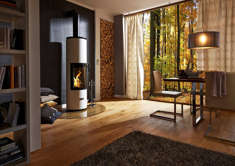 Stufe a legna CERA DESIGN, MaisonFire MaisonFire Livings modernos: Ideas, imágenes y decoración Chimeneas y accesorios