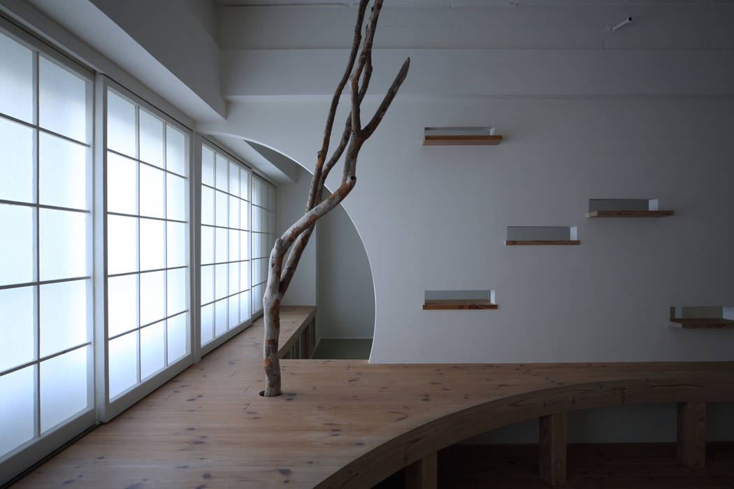 The Times Resuscitation Building, nano Architects nano Architects Living room Wood Wood effect