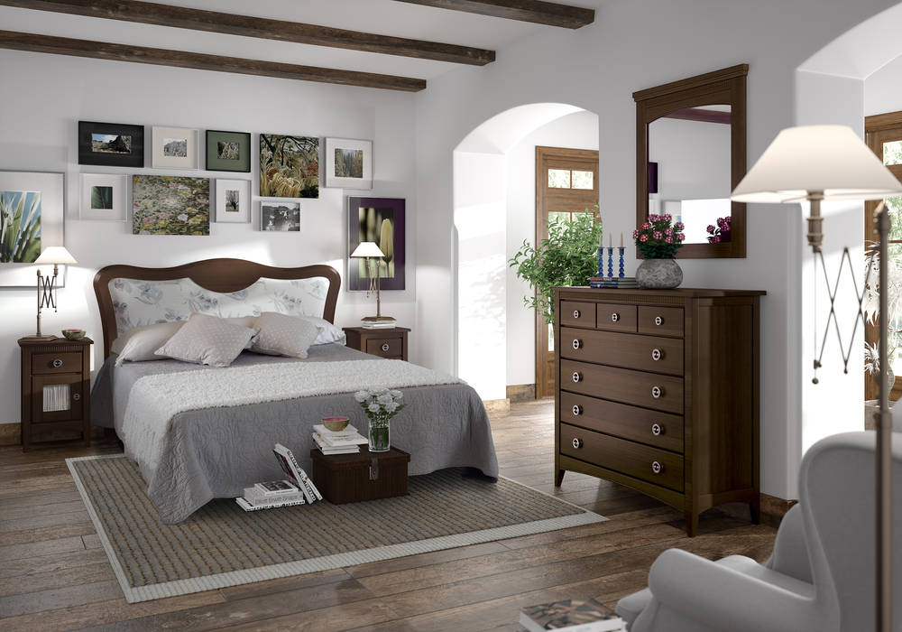 Zona Noche, ELIZANA ELIZANA Mediterranean style bedroom Beds & headboards