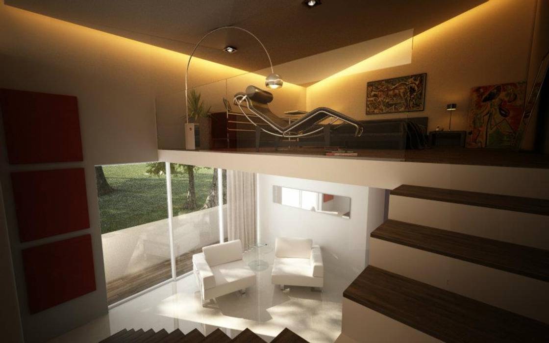 CASA PUERTA DE HIERRO , ALONSO ARQUITECTOS ALONSO ARQUITECTOS Modern style bedroom