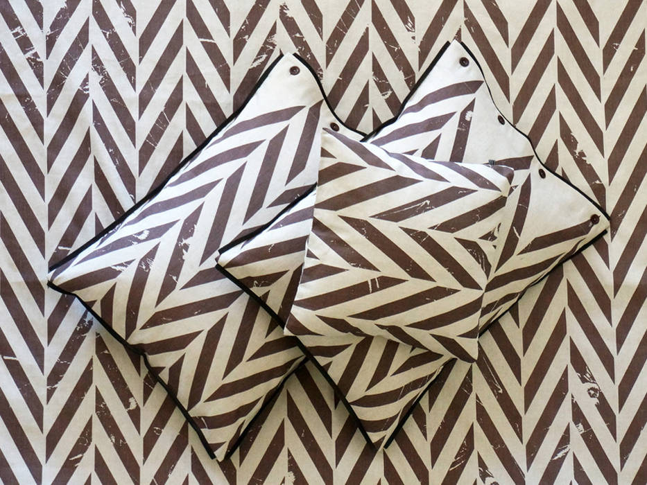 ZIGZAG printed linen bedding by Lovely Home Idea, LOVELY HOME IDEA LOVELY HOME IDEA Scandinavian style bedroom Textiles