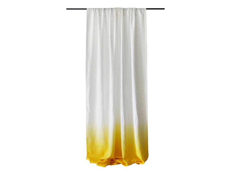 Yellow Ombre linen curtain by Lovely Home Idea, LOVELY HOME IDEA LOVELY HOME IDEA Cửa sổ & cửa ra vào phong cách hiện đại Curtains & drapes