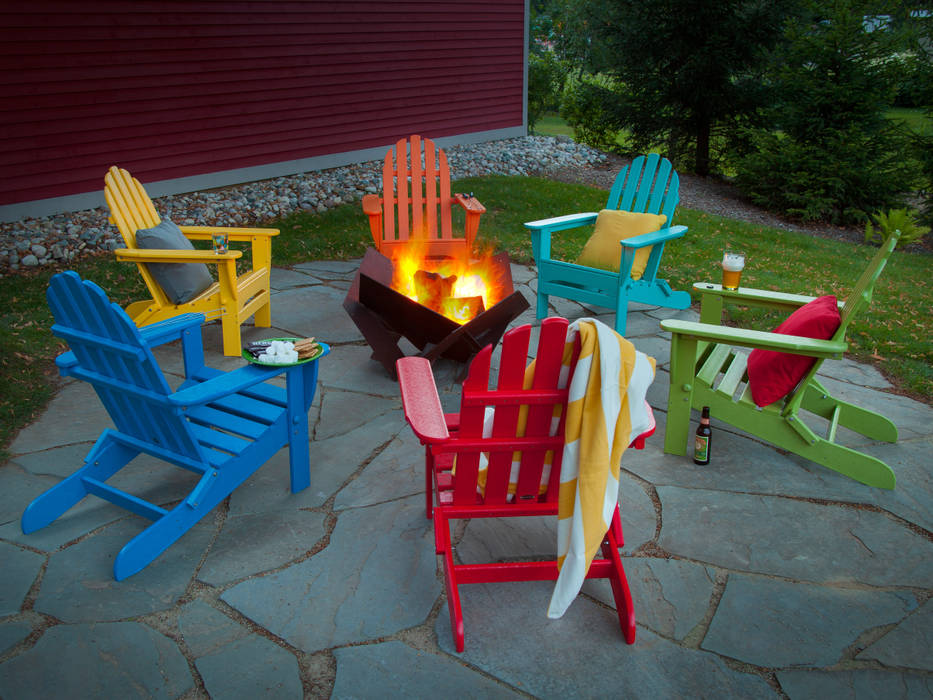 CASA BRUNO sillas Adirondack de polywood Casa Bruno American Home Decor Jardines de estilo ecléctico