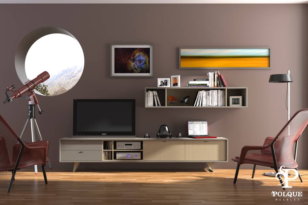 Salón NORDIC 6 Mobiliario y Decoración Salones de estilo escandinavo Muebles de televisión y dispositivos electrónicos