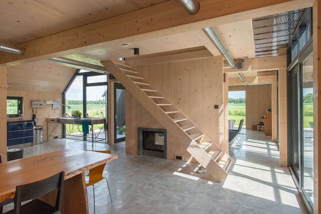 Duurzame Schuurwoning, schipperdouwesarchitectuur schipperdouwesarchitectuur Ruangan