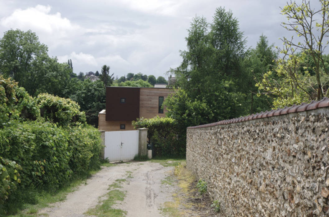 Maison bioclimatique BBC à Montmorency, FR, Atelier d'Architecture Marc Lafagne, architecte dplg Atelier d'Architecture Marc Lafagne, architecte dplg Moderne huizen