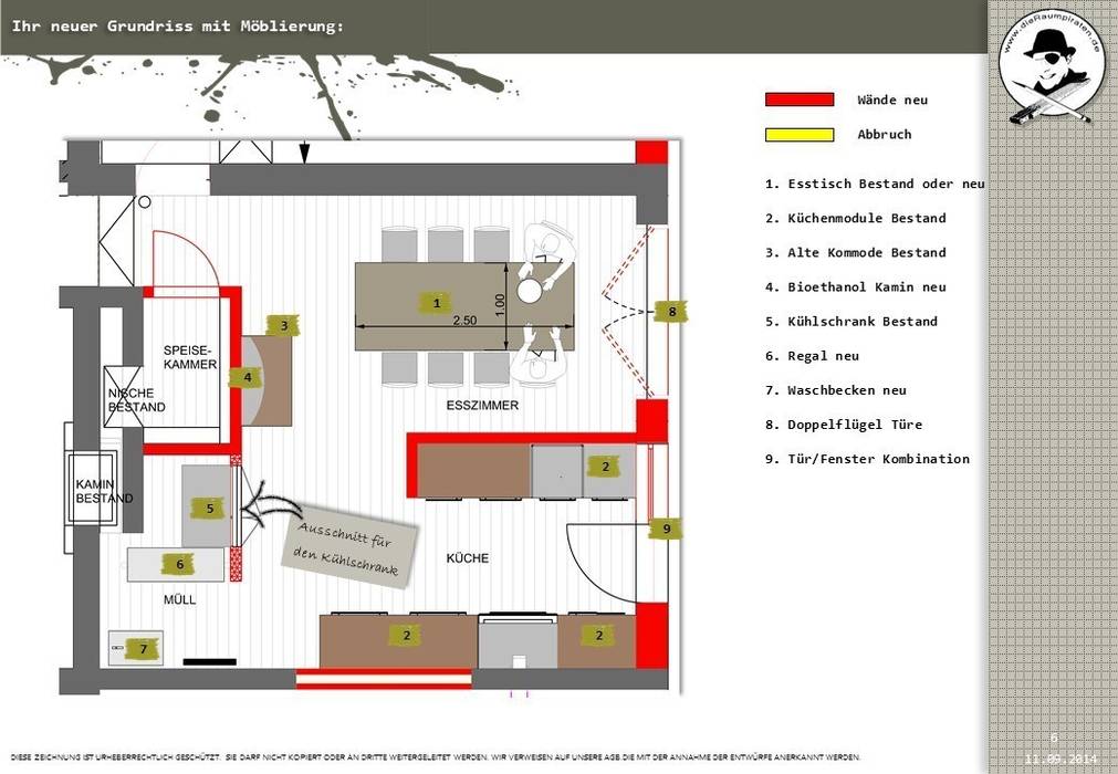 Umbau Küche mit Essbereich, DIE RAUMPIRATEN® Online Innenarchitektur - egal wo! DIE RAUMPIRATEN® Online Innenarchitektur - egal wo!