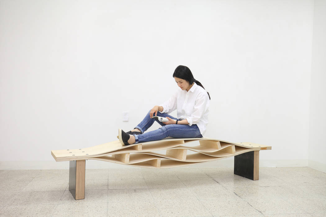 Bending Bench, SON그릇공방 SON그릇공방 Jardines de estilo asiático Mobiliario