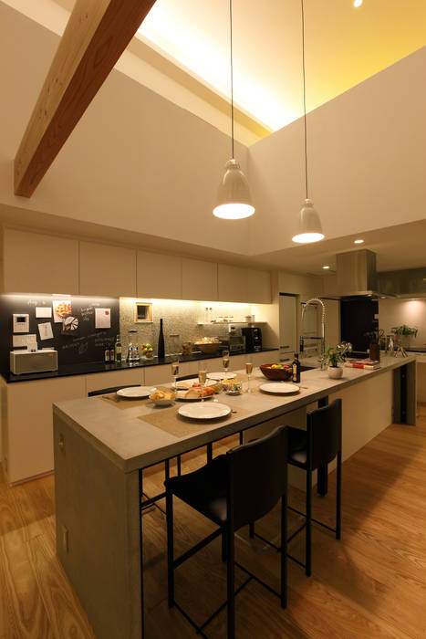House with the bath of bird, Sakurayama-Architect-Design Sakurayama-Architect-Design Modern kitchen