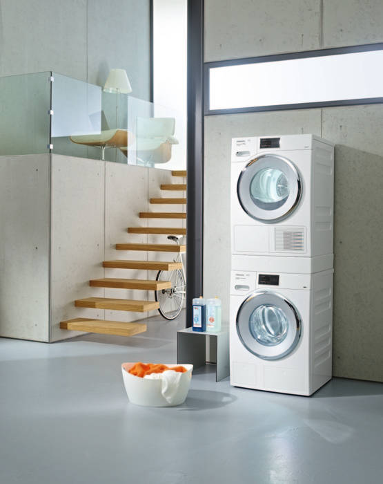 Waschmaschine w1 und trockner t1 miele & cie. kg haushaltgroßgeräte homify
