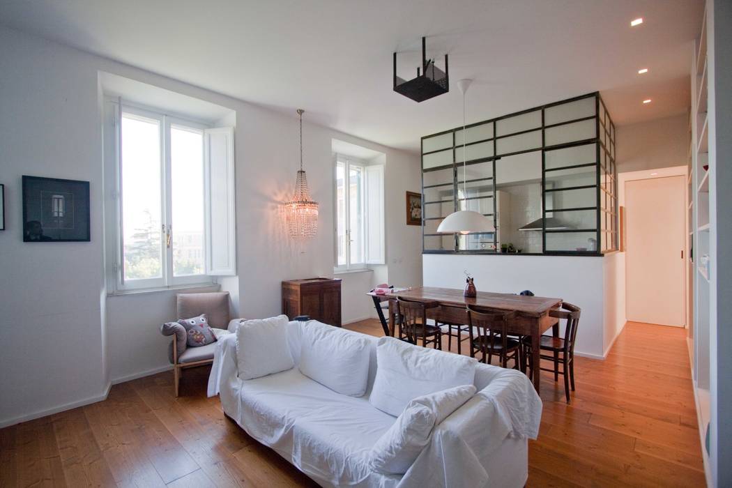 Casa Certosa: All'appartamento un carattere luminoso e moderno, Anomia Studio Anomia Studio Living room