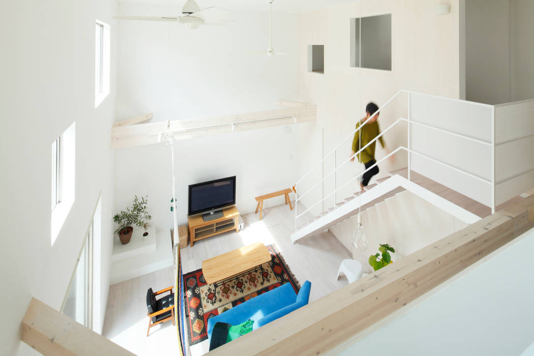 Trapezium House, Kichi Architectural Design Kichi Architectural Design モダンデザインの リビング