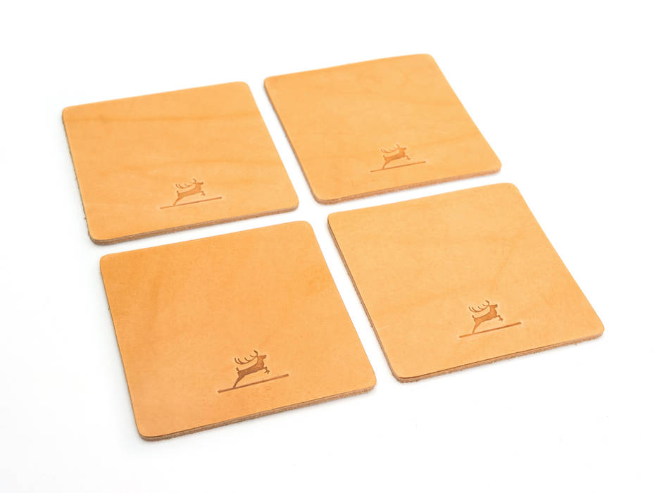 Rothirsch Leather Coasters, Rothirsch GmbH Rothirsch GmbH Dining room Accessories & decoration