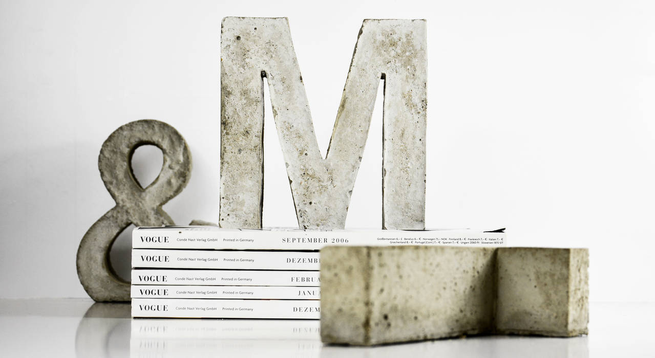 Betonbuchstabe "M", mx | living mx | living Weitere Zimmer Kunstobjekte