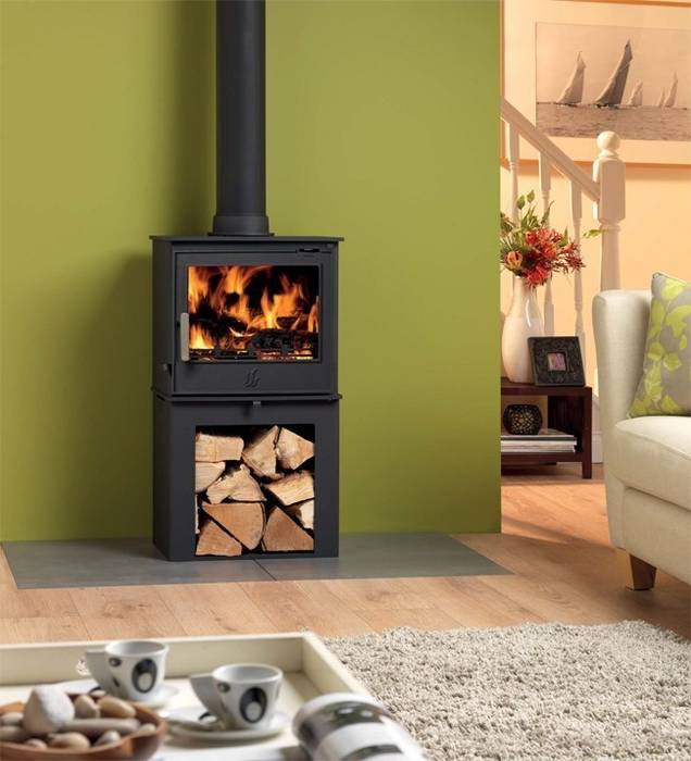 ACR Malvern DEFRA Approved Wood Burning / Multi Fuel Logstore Stove Direct Stoves Modern living room Fireplaces & accessories