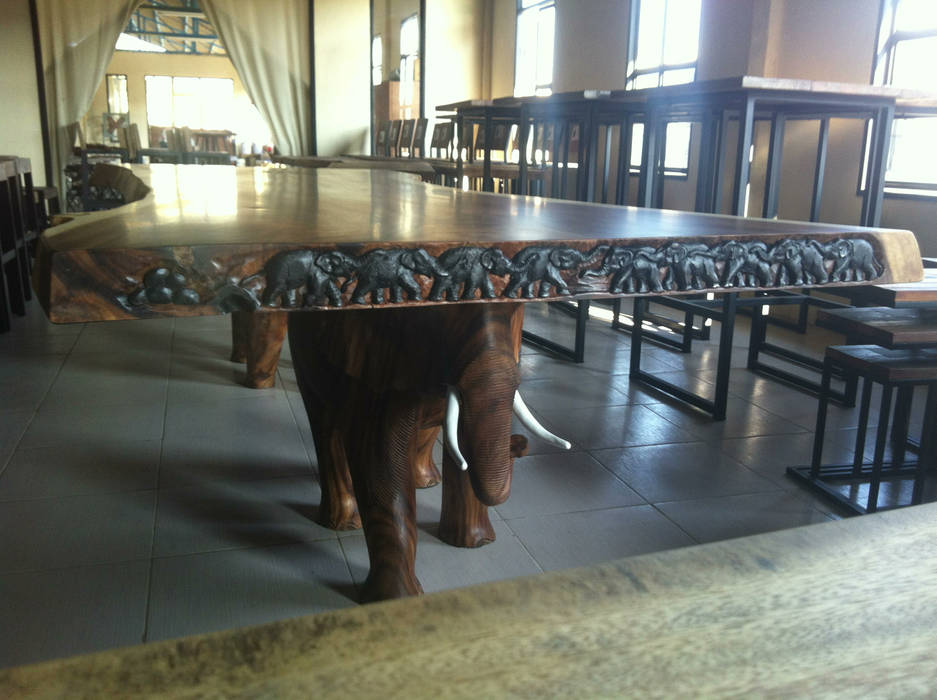 The Elephant Table, Mango Crafts Mango Crafts Rustik Yemek Odası Masalar