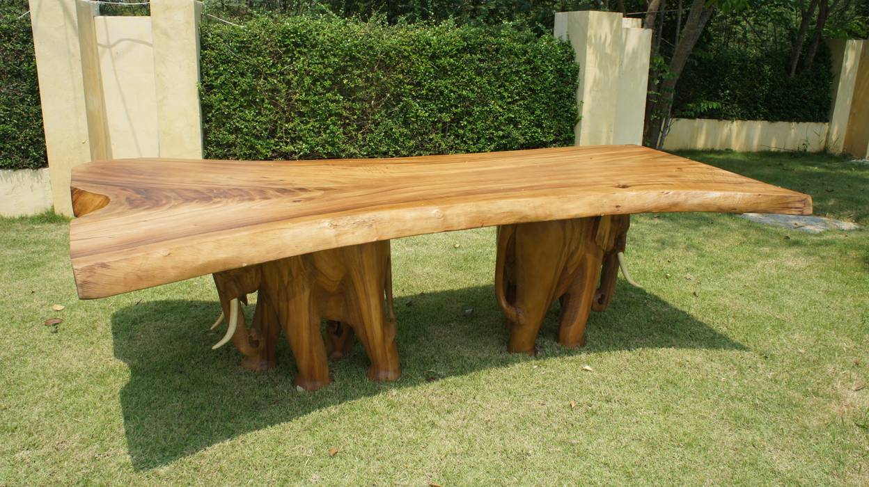 The Elephant Table, Mango Crafts Mango Crafts Rustic style dining room Tables