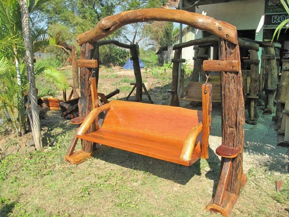 Teak Garden Furniture, Mango Crafts Mango Crafts Rustikaler Garten Schaukeln und Spielplätze