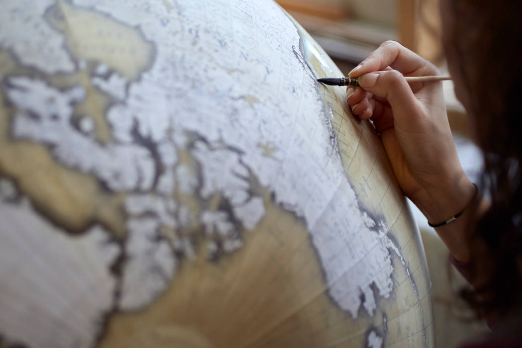 Isis painting an 80cm Globe, Bellerby & Co Globemakers: classic by Bellerby and Co Globemakers, Classic