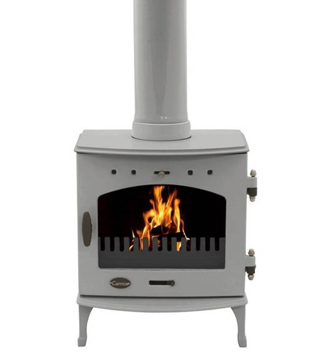 Carron Ash Grey Enamel 4.7kW Multi Fuel DEFRA Approved Stove Direct Stoves Modern living room Fireplaces & accessories