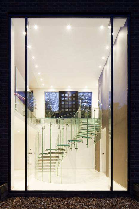 Glastreppen, Glasböden, Glasfassade und Eingangsportal in Surrey, England, Siller Treppen/Stairs/Scale Siller Treppen/Stairs/Scale Trap Glas