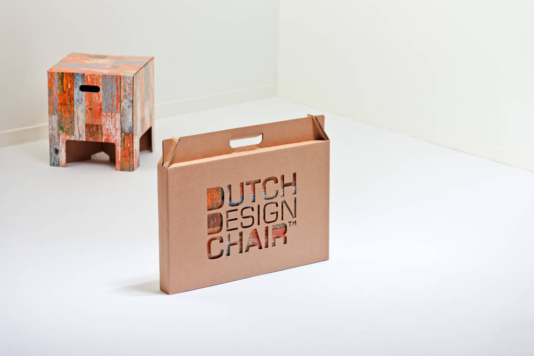 SCRAP WOOD Dutch Design Chair, Dutch Design Dutch Design Salones rústicos de estilo rústico Taburetes y sillas