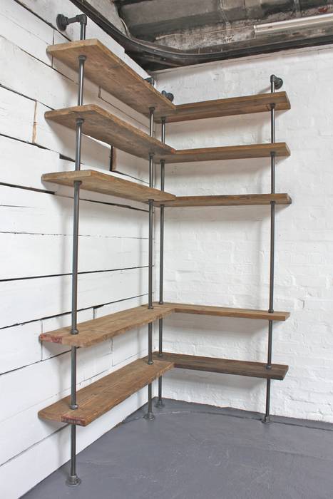 homify Industrial style living room Shelves