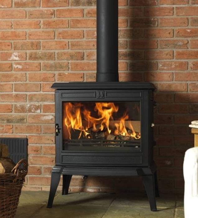 Franco Belge Monte Carlo Wood Burning Stove Direct Stoves Country style living room Fireplaces & accessories